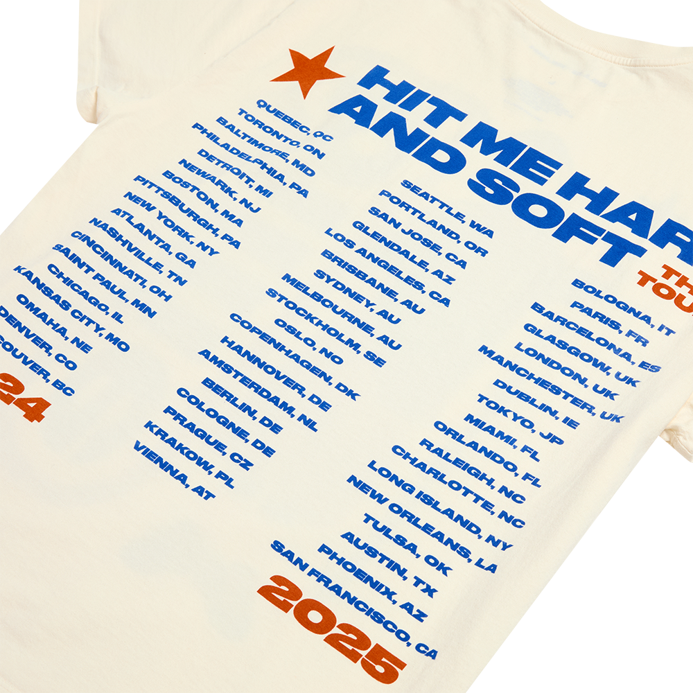 Lean HIT ME HARD AND SOFT: THE TOUR 2025 White T-Shirt